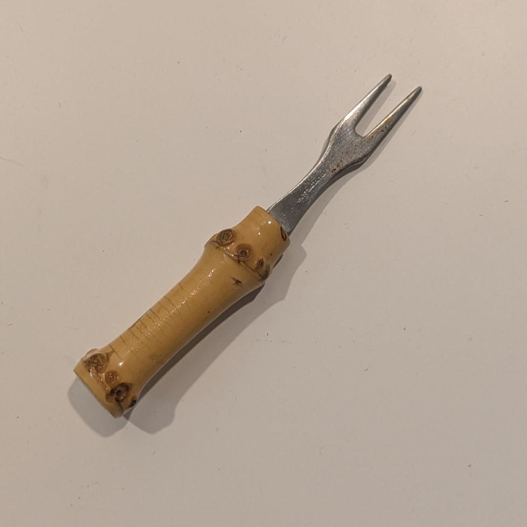 bamboo cocktail fork set